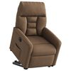 vidaXL Fauteuil inclinable &eacute;lectrique marron tissu