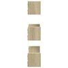 vidaXL Étagères murales 3 pcs chêne sonoma bois d'ingénierie