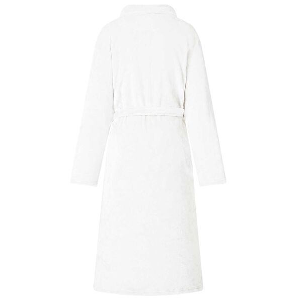 vidaXL Robe de bain sans capuche Blanc l Flanelle