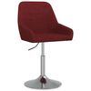 vidaXL Chaise pivotante de salle &agrave; manger Rouge bordeaux Tissu