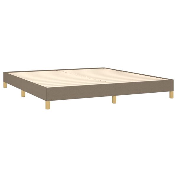 vidaXL Cadre de lit sans matelas taupe 180x200 cm tissu