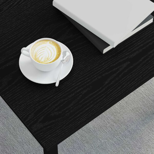 vidaXL Table basse Ch&ecirc;ne noir 50 x 50 x 36 cm Bois d'ing&eacute;nierie