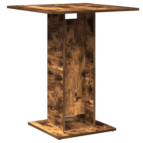 vidaXL Table de bistro Ch&ecirc;ne fum&eacute; 60x60x75 cm Bois d'ing&eacute;nierie