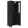 vidaXL Haut Armoire 2 pcs Ch&ecirc;ne noir Bois d'ing&eacute;nierie
