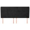 vidaXL T&ecirc;te de lit avec oreilles Noir 163x23x118/128 cm Velours