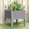 vidaXL Jardini&egrave;re avec pieds gris clair 40x40x42 cm PP