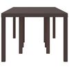 vidaXL Table de jardin pour repas Marron 250 x 100 x 73 cm polyrotin