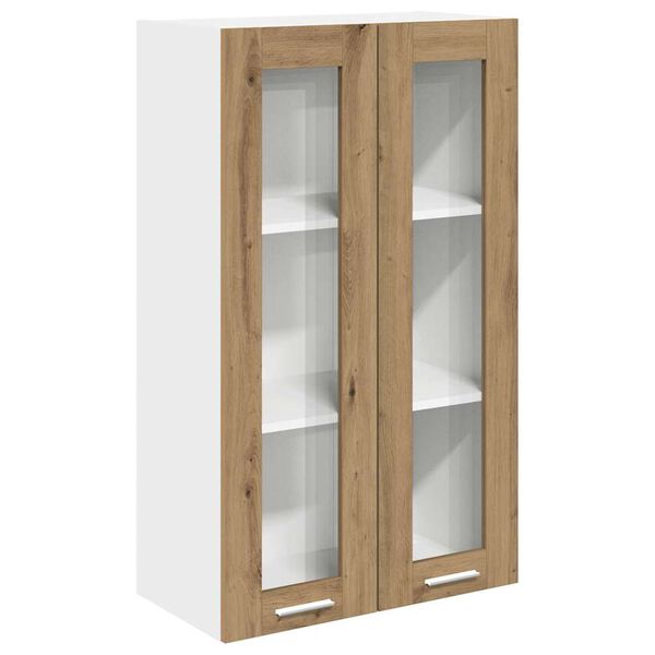 vidaXL Armoire suspendue avec porte Ch&ecirc;ne artisanal 60 x 31 x 100 cm