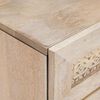 vidaXL Cabinet de chevet Beige 50 x 33 x 60 cm Bois d'acacia massif