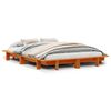 vidaXL Cadre de lit sans matelas cire marron 120x190cm bois pin massif