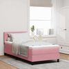 vidaXL Lit &agrave; ressorts avec matelas Rose 90 x 190 cm Velours