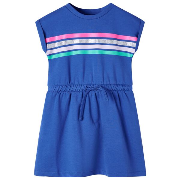 Robe pour enfants avec cordon de serrage bleu cobalt 104