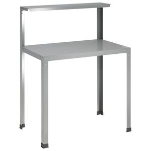 vidaXL Table de rempotage 100 x 50 x 104 cm Acier galvanis&eacute; Argent&eacute;