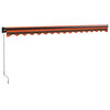 vidaXL Auvent r&eacute;tractable orange et marron 4x3 m tissu et aluminium