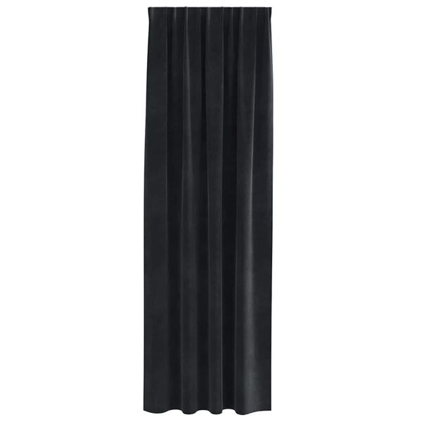 vidaXL Rideaux occultants 2 pcs Noir 140 x 245 cm Velours