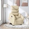 vidaXL Fauteuil inclinable électrique crème tissu