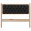 vidaXL T&ecirc;te de lit Autre Marron et noir 100 cm Bois massif en pin
