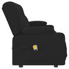 vidaXL Fauteuil inclinable et porte-gobelets 4 places noir similicuir
