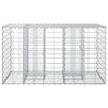 vidaXL Lit sur&eacute;lev&eacute; gabion Argent&eacute; 100 x 60 x 55 cm Acier galvanis&eacute;