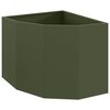 vidaXL Jardinière d'Angle Vert olive 60 x 60 x 50 cm Acier