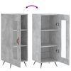 vidaXL Buffet Gris b&eacute;ton 34,5x34x90 cm Bois d'ing&eacute;nierie