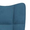 vidaXL Chaise de relaxation Bleu Velours