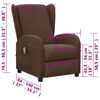 vidaXL Fauteuil de massage Marron Tissu