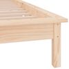 vidaXL Cadre de lit &agrave; LED sans matelas 90x190 cm bois massif