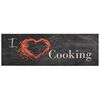vidaXL Tapis de cuisine lavable impression cuisine noir 60x180 cm