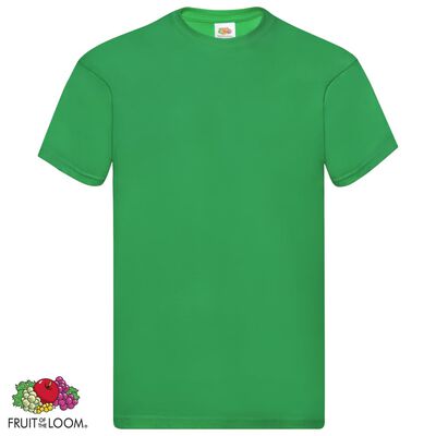 Fruit of the Loom T-shirts originaux 5 pcs Vert S Coton