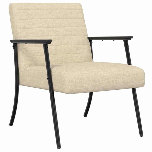 vidaXL fauteuil Cr&egrave;me 59 x 75 x 78 cm tissu