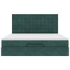 VidaXL Cadre de lit ottoman avec matelas vert foncé 180x200cm velours