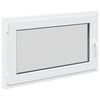 vidaXL Fen&ecirc;tre de sous-sol RISOR 100 x 70 cm PVC et verre Blanc