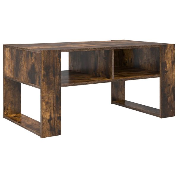 vidaXL Table basse Ch&ecirc;ne fum&eacute; 92 x 53 x 45 cm Bois d'ing&eacute;nierie