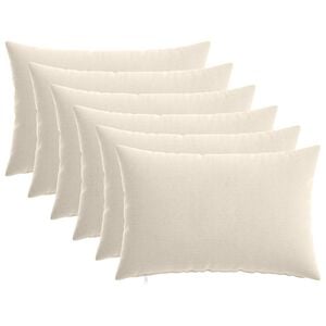vidaXL Coussin avec oreiller HEERLEN 6 pi&egrave;ces Cr&egrave;me Tissu Chenille