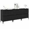 vidaXL Buffets 3 pcs Ch&ecirc;ne noir 60 x 35 x 70 cm Bois d'ing&eacute;nierie