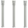 vidaXL Lampadaires d'ext&eacute;rieur avec capteurs 3 pcs acier inoxydable