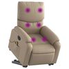 vidaXL Fauteuil inclinable de massage &eacute;lectrique cappuccino similicuir