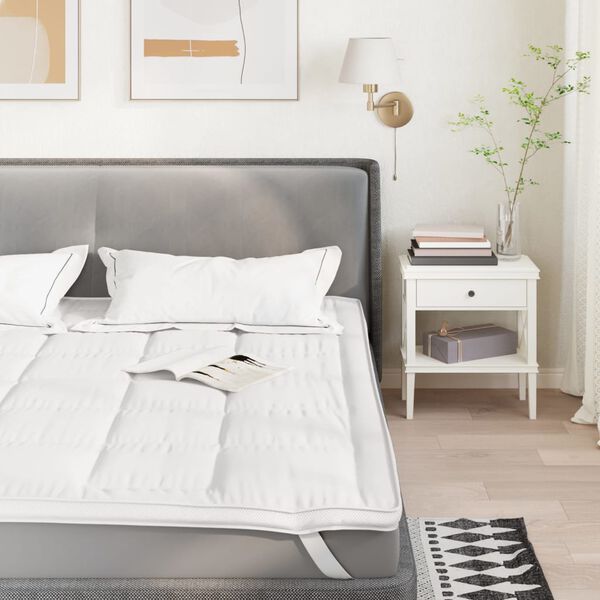 vidaXL Protège-matelas blanc 160x220 cm