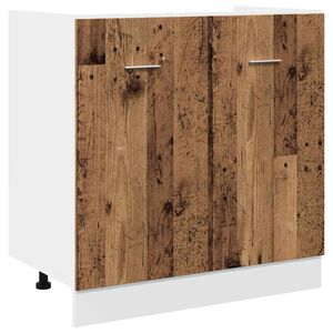 vidaXL Meuble sous-&eacute;vier "Lyon" Bois ancien 80 x 46 x 81,5 cm Bois d'ing&eacute;nierie
