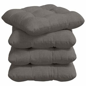 vidaXL Coussins de si&egrave;ge 4 pcs Gris clair 40 x 40 cm