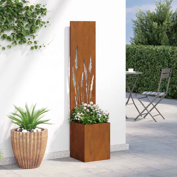 vidaXL &Eacute;cran de confidentialit&eacute; de jardin Fretwork Rouill&eacute; 32 x 150 cm