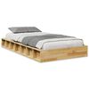 vidaXL Cadre de lit sans matelas 75x190 cm bois massif de chêne