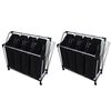 vidaXL Trieuses &agrave; linge avec sacs 2 pcs Noir et Gris