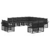 vidaXL Ensemble de canap&eacute;s d'ext&eacute;rieur 13 pc Noir et Gris fonc&eacute;