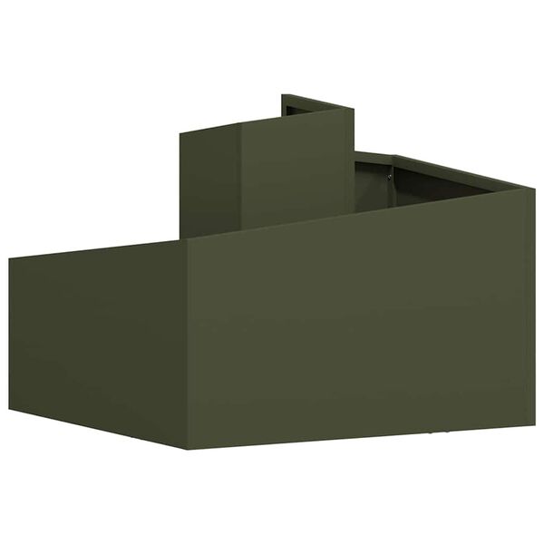 vidaXL Cache-pot de jardin Vert olive 60 x 60 x 50 cm
