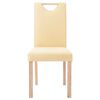 vidaXL Chaises &agrave; manger lot de 2 cr&egrave;me tissu