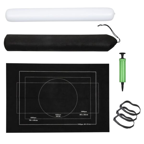 HI Tapis de puzzle 120x80 cm feutre noir