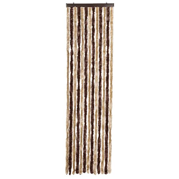vidaXL Moustiquaire Beige et marron clair 56x200 cm Chenille
