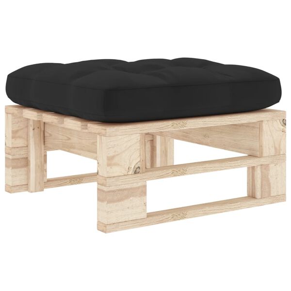 vidaXL Pouf palette de jardin bois de pin impr&eacute;gn&eacute;